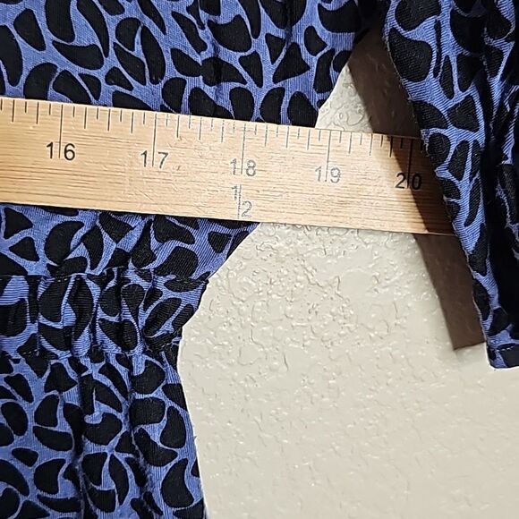 Soma small Dolman sleeve dress Blue black print - Picture 7 of 7